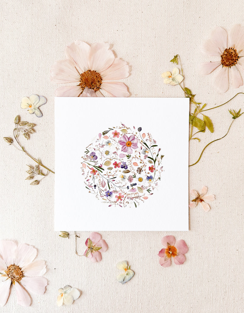 Mini Botanical Fine Art Print 'Circle of Unity'