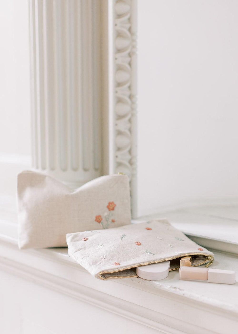 Hand Embroidered Makeup Bag Madeeco London