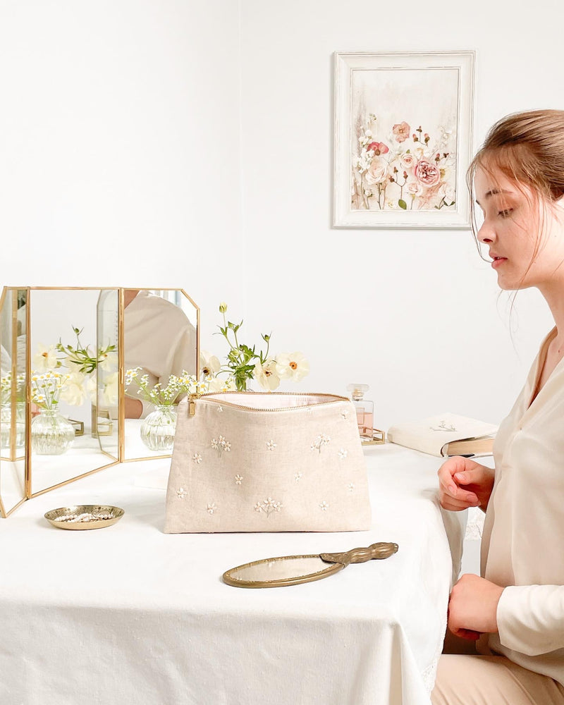 Embroidered Makeup Bag Oh Daisy